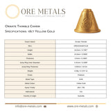 18ct Yellow Gold - Ornate Thimble Charm