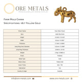 18ct Yellow Gold - Farm Mule Charm