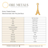 18ct Yellow Gold - Eiffel Tower Charm