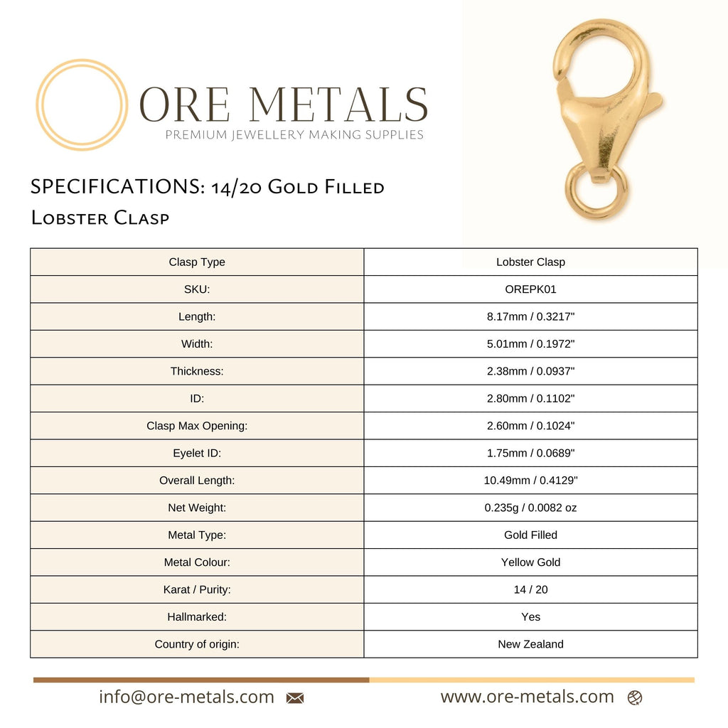 14/20 Gold Filled - Lobster Clasps