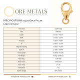 14/20 Gold Filled - Lobster Clasps