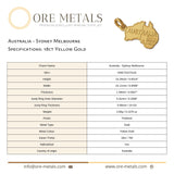 18ct Yellow Gold - Australian Flag Charm