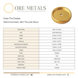 18ct Yellow Gold - Cake Tin Charm