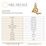 18ct Yellow Gold - Jungle Snake Charm