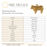 18ct Yellow Gold - Merino Sheep Charm