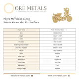 18ct Yellow Gold - Postie Motorbike Charm