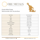 18ct Yellow Gold - Church Mass Charm