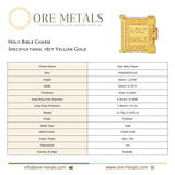 18ct Yellow Gold - Holy Bible Charm