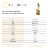 18ct Yellow Gold - Tele Electric Guitar Charm
