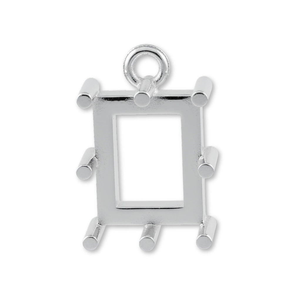 925 Sterling Silver - Rectangle Prong Setting