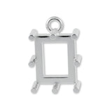 925 Sterling Silver - Rectangle Prong Setting