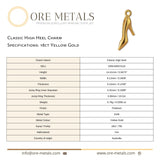18ct Yellow Gold - Classic High Heel Charm