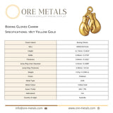 18ct Yellow Gold - Boxing Gloves Charm