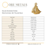 18ct Yellow Gold - Sailing Schooner Charm