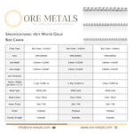 18ct White Gold - Box - Chain Roll