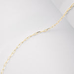 9ct Yellow Gold - Diamond Cut Paperclip - Bracelet Chain