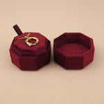 Maroon - Octagon Necklace Box