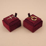 Maroon - Square Necklace Box