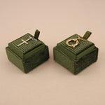 Olive Green - Square Necklace Box