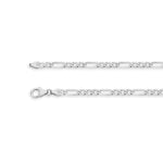 9ct White Gold - L.A. Figaro - Bracelet Chain