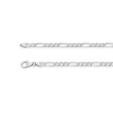 9ct White Gold - L.A. Figaro - Bracelet Chain