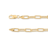 9ct Yellow Gold - Industrial Paperclip - Chain Extender