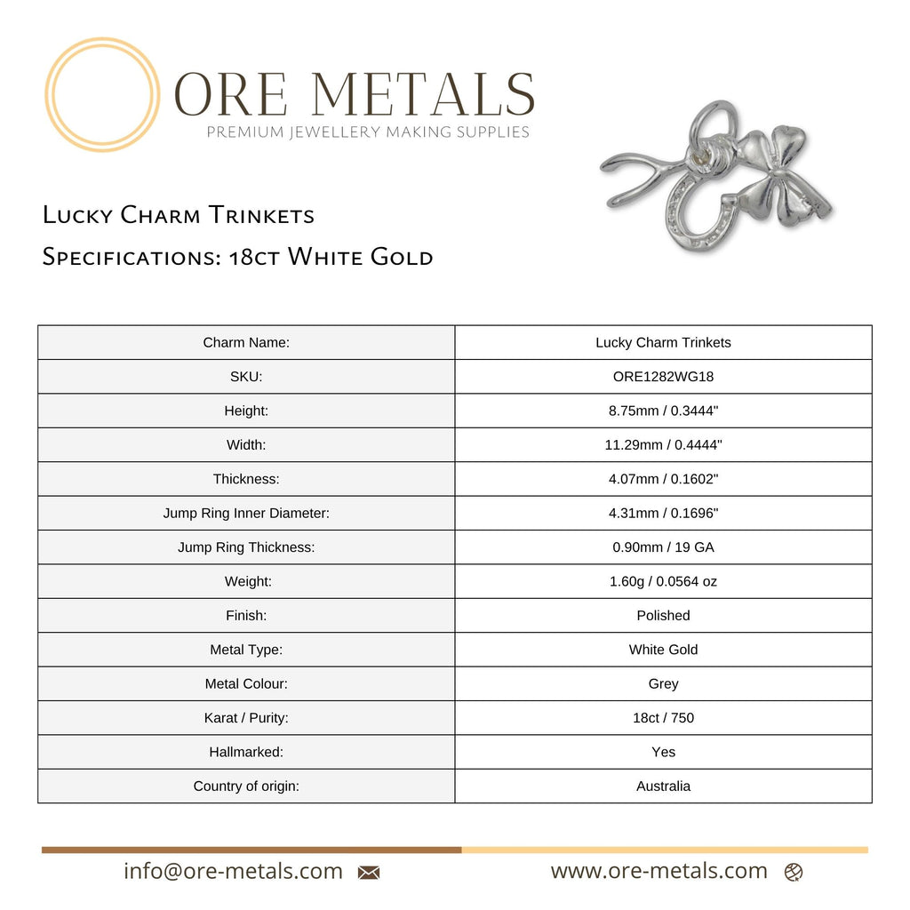 18ct White Gold - Lucky Charm Trinkets