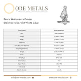 18ct White Gold - Beach Windsurfer Charm