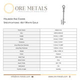 18ct White Gold - Halberd Axe Charm