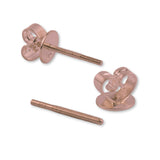 18ct Rose Gold - Threaded Post Butterflies