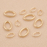 18ct Yellow Gold - Oval Open Jump Rings