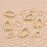 18ct Yellow Gold - Oval Open Jump Rings