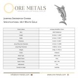 18ct White Gold - Jumping Swordfish Charm