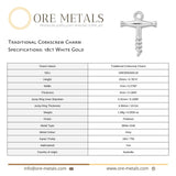 18ct White Gold - Traditional Corkscrew Charm