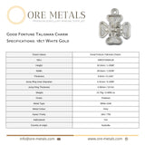 18ct White Gold - Good Fortune Talisman Charm