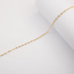 14ct Gold Filled - Bevelled Oval - Chain Roll