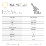 18ct White Gold - Church Mass Charm