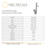 18ct White Gold - Alto Saxophone Charm