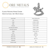 18ct White Gold - Classic Rocking Horse Charm