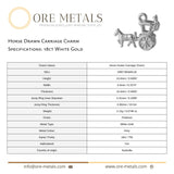 18ct White Gold - Horse Drawn Carriage Charm