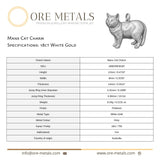 18ct White Gold - Manx Cat Charm