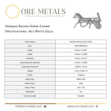 18ct White Gold - Harness Racing Horse Charm