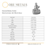 18ct White Gold - Cracker Barrel Charm