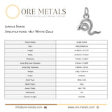 18ct White Gold - Jungle Snake Charm