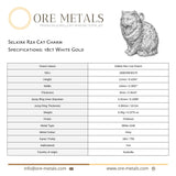 18ct White Gold - Selkirk Rex Cat Charm
