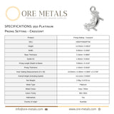 950 Platinum - Crescent Prong Setting