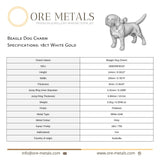 18ct White Gold - Beagle Dog Charm