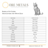 18ct White Gold - Burmilla Cat Charm