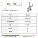 18ct White Gold - Indian Elephant Charm