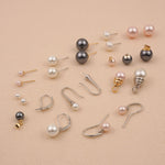 Half Drilled - White Button Pearls